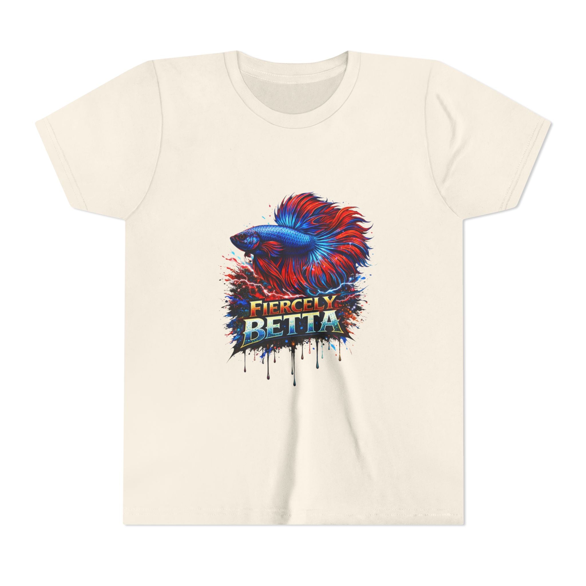 Fiercely Betta Youth Tee - Colorful Betta Fish Graphic Shirt