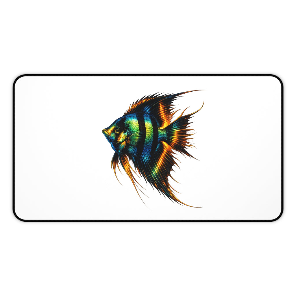 Angelfish Desk Mat — Colorful Aquarium Fish Mouse Pad for Office & Home