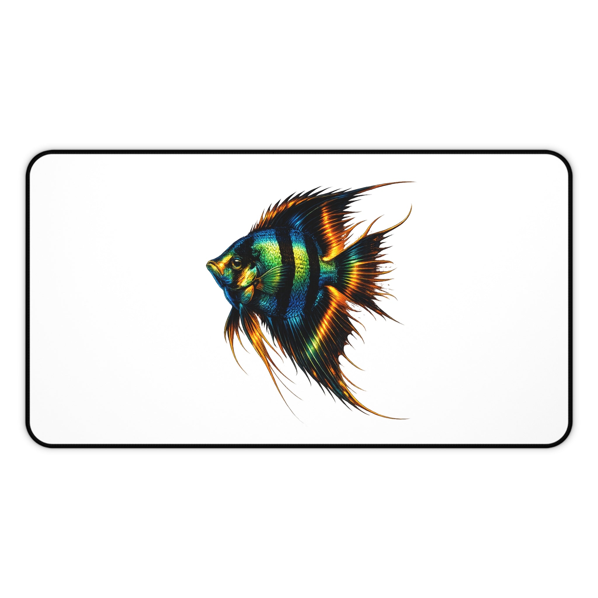 Angelfish Desk Mat — Colorful Aquarium Fish Mouse Pad for Office & Home