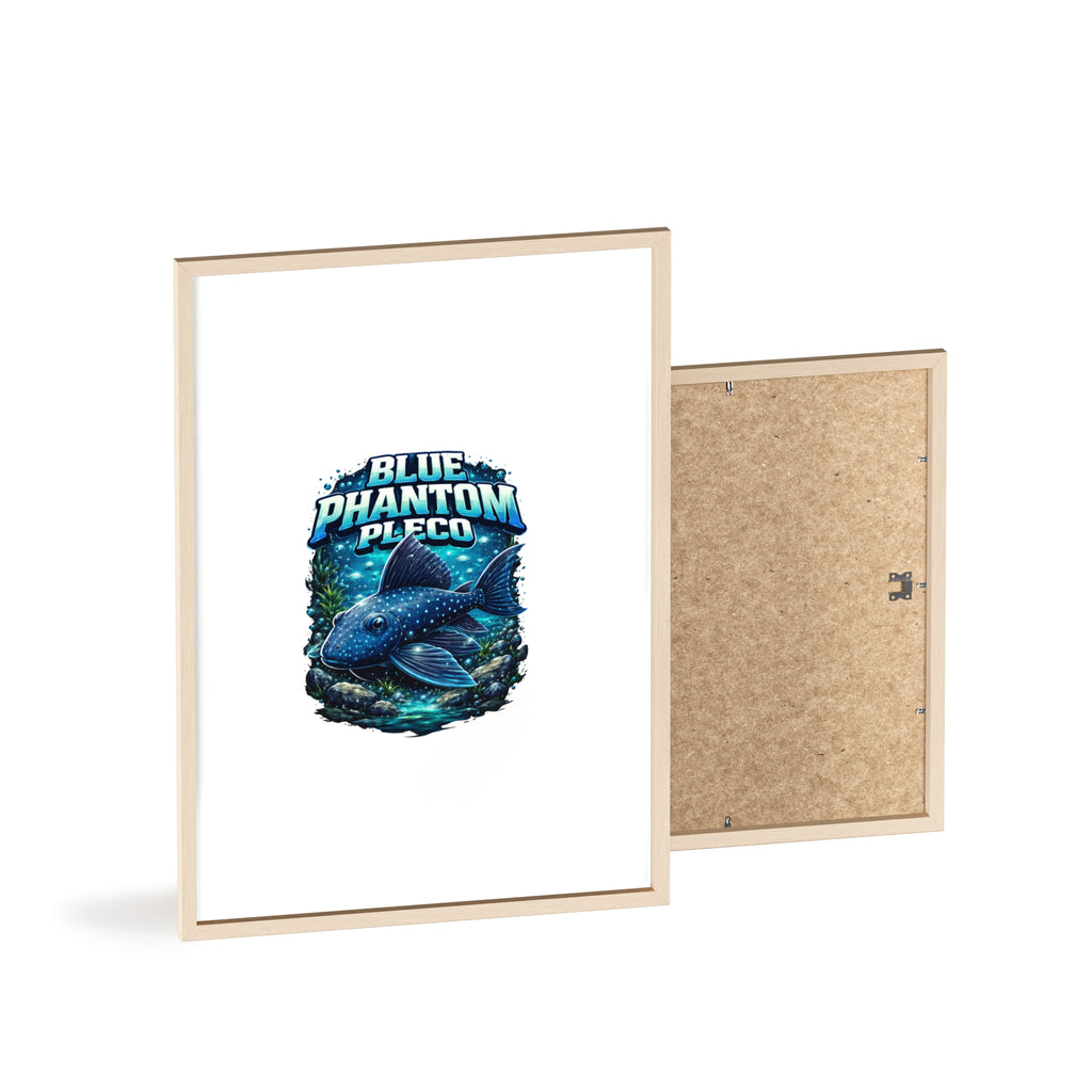 Blue Phantom Pleco Poster — Framed Aquarium Fish Wall Art