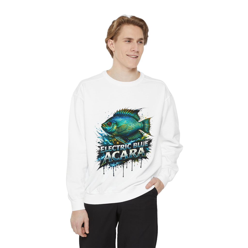 Electric Blue Acara – Garment-Dyed Premium Sweatshirt