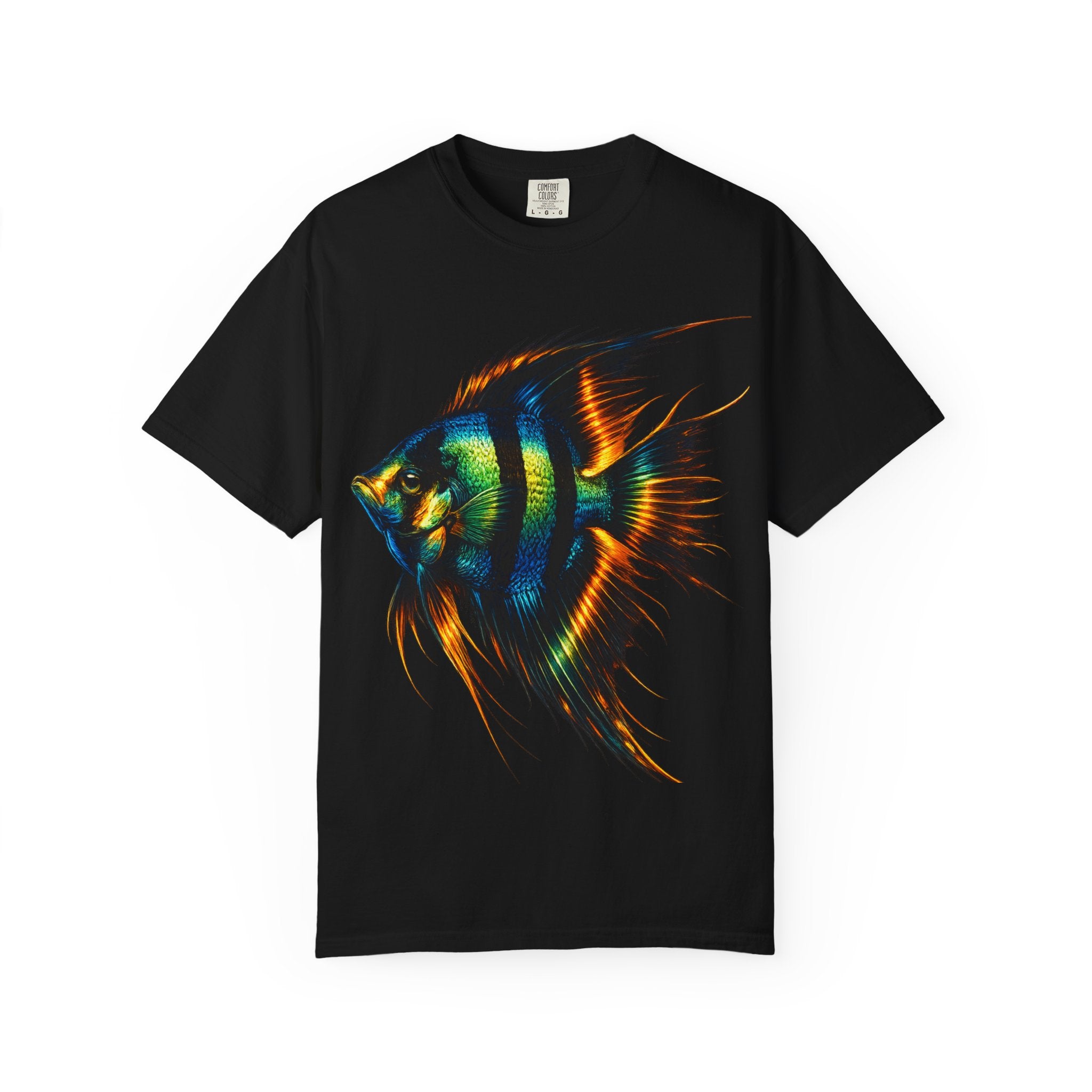 Angelfish Graphic T-Shirt — Vibrant Tropical Fish Illustration