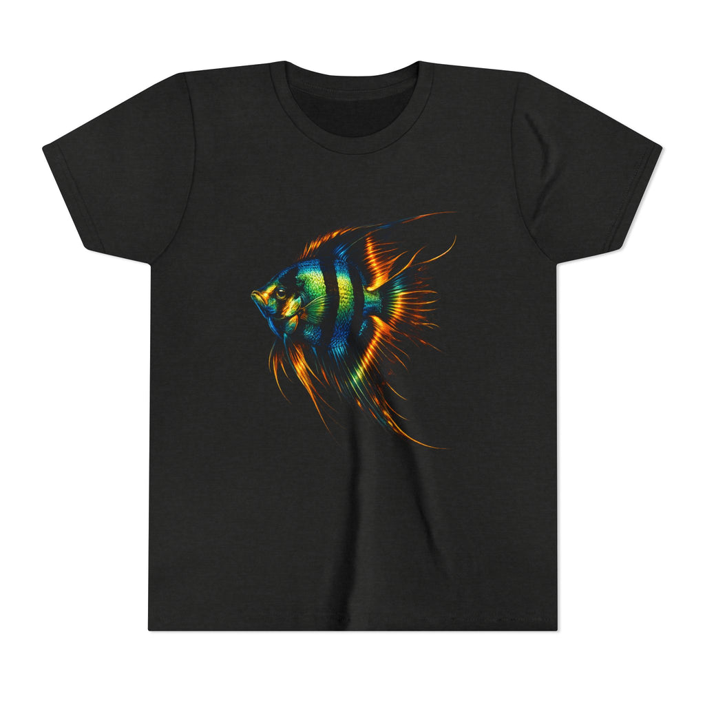 Angelfish Youth Tee – Colorful Aquarium Fish Graphic Shirt for Kids