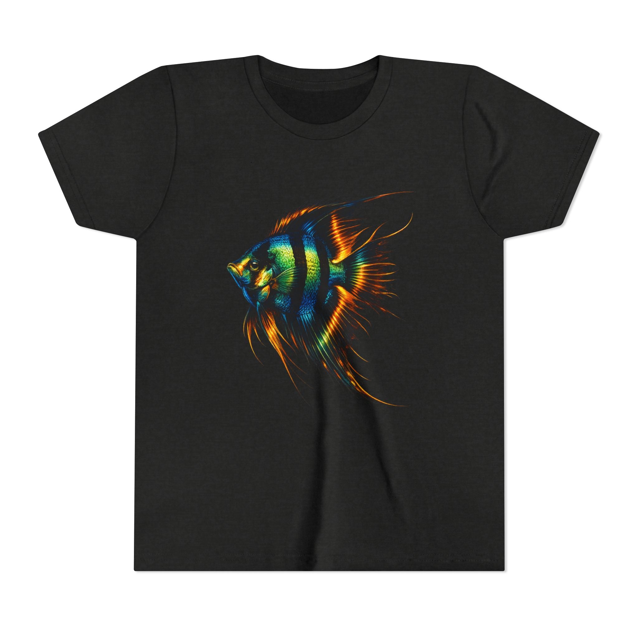 Angelfish Youth Tee – Colorful Aquarium Fish Graphic Shirt for Kids