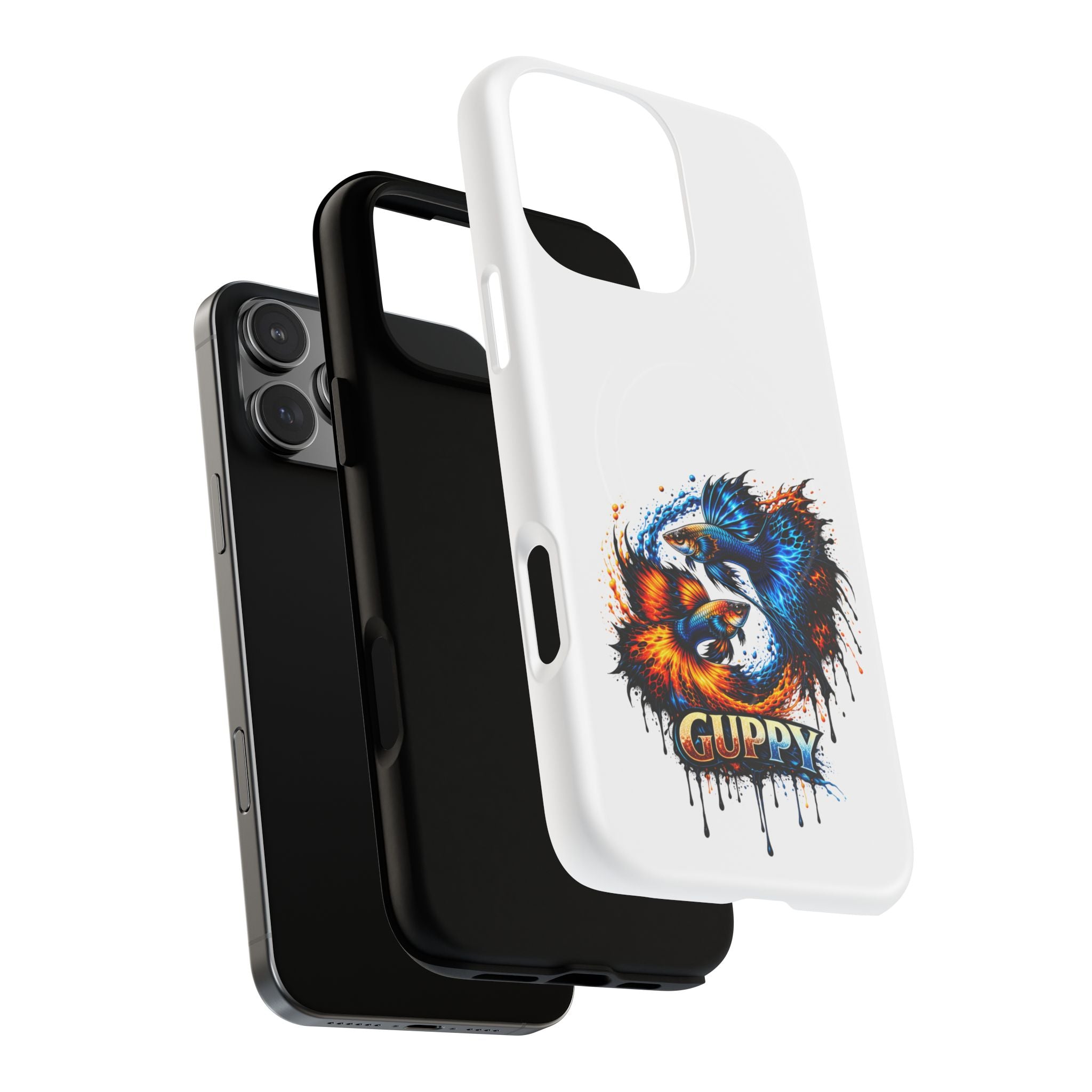 Fire & Ice Guppy – "Neon Flare" Magnetic Impact Case