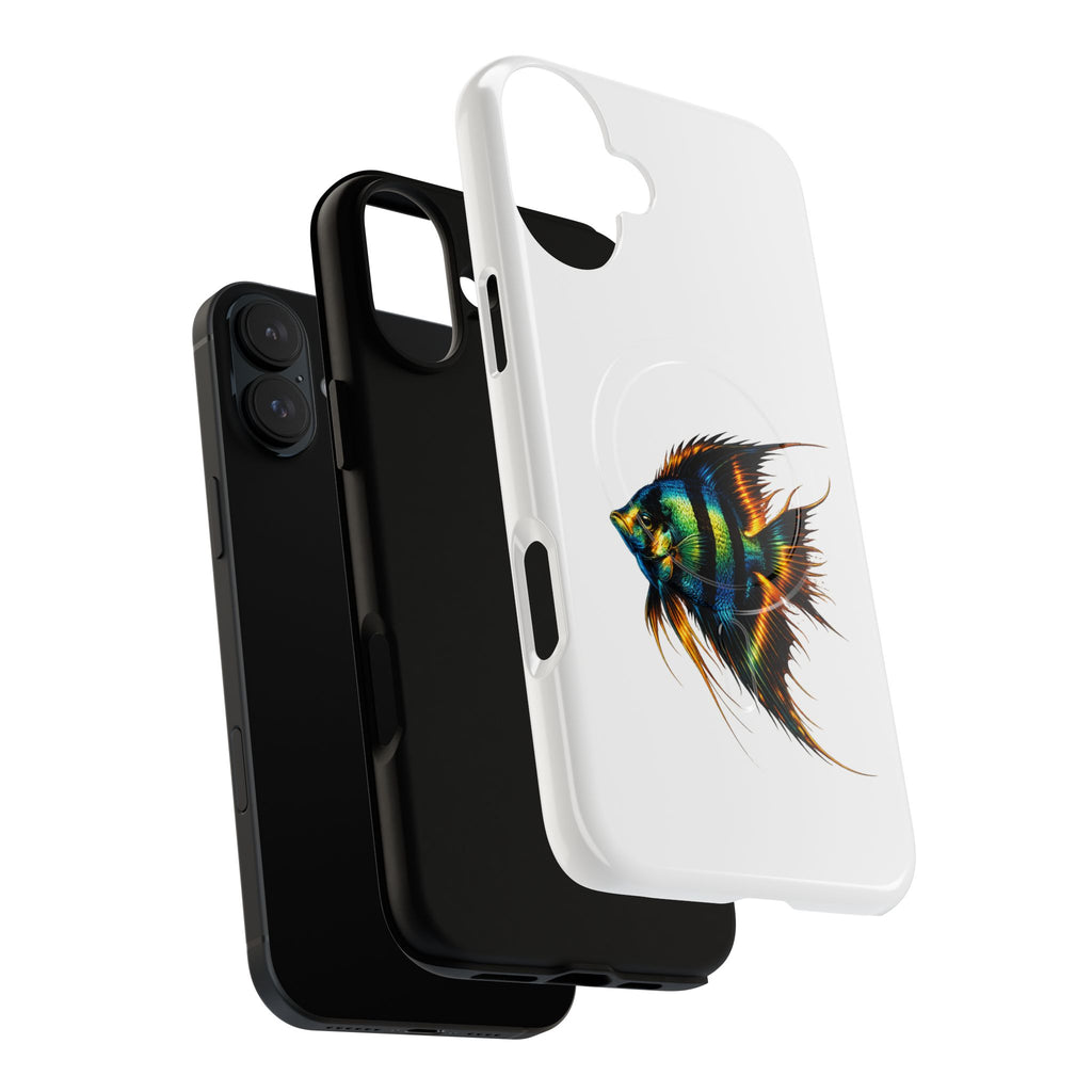 Angelfish Art Tough Magnetic Phone Case — Colorful Aquarium Fish iPhone Cover