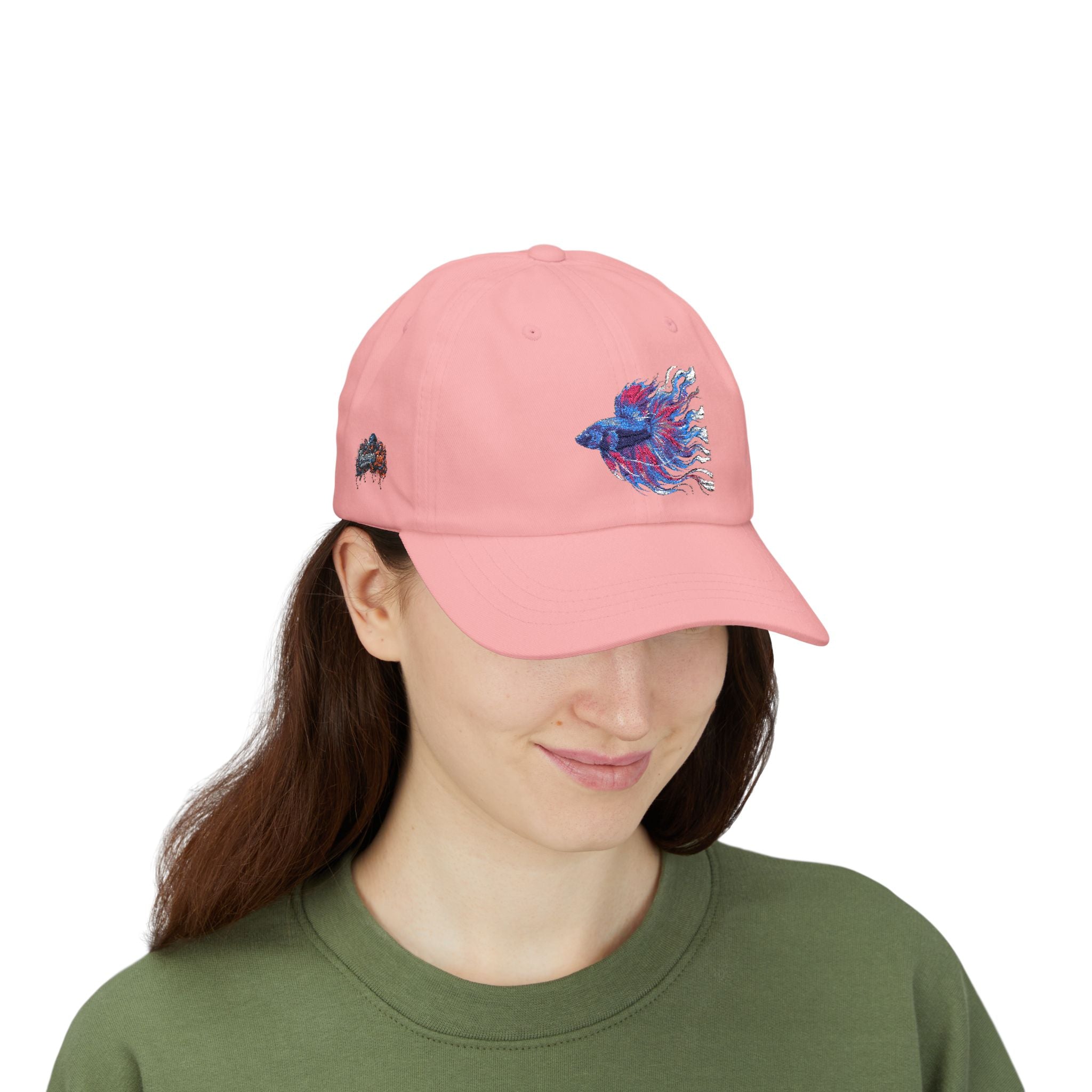 Betta Fish Dad Cap – Embroidered Color Splash Fish Baseball Hat