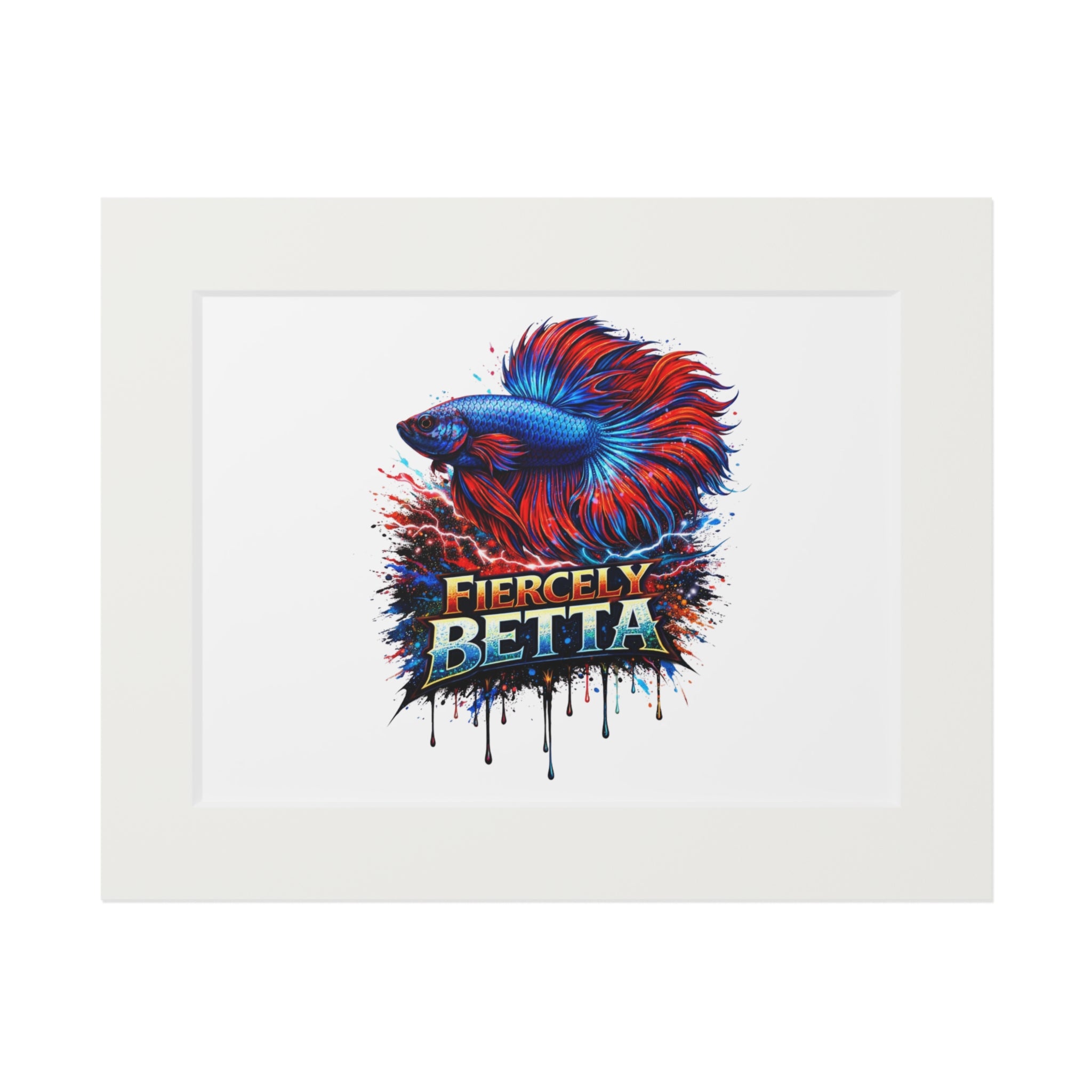 Fiercely Betta – Premium "Neon Flare" Mounted Fine Art Print