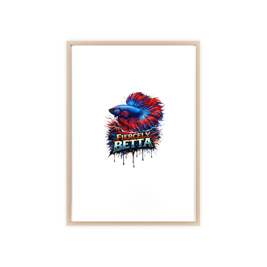 Fiercely Betta Framed Poster — Colorful Betta Fish Wall Art