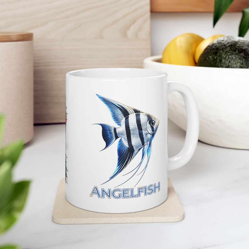 Early Tides. The Angelfish Collector's Coffee Cup. Ceramic Coffee Cup (11oz, 15oz)