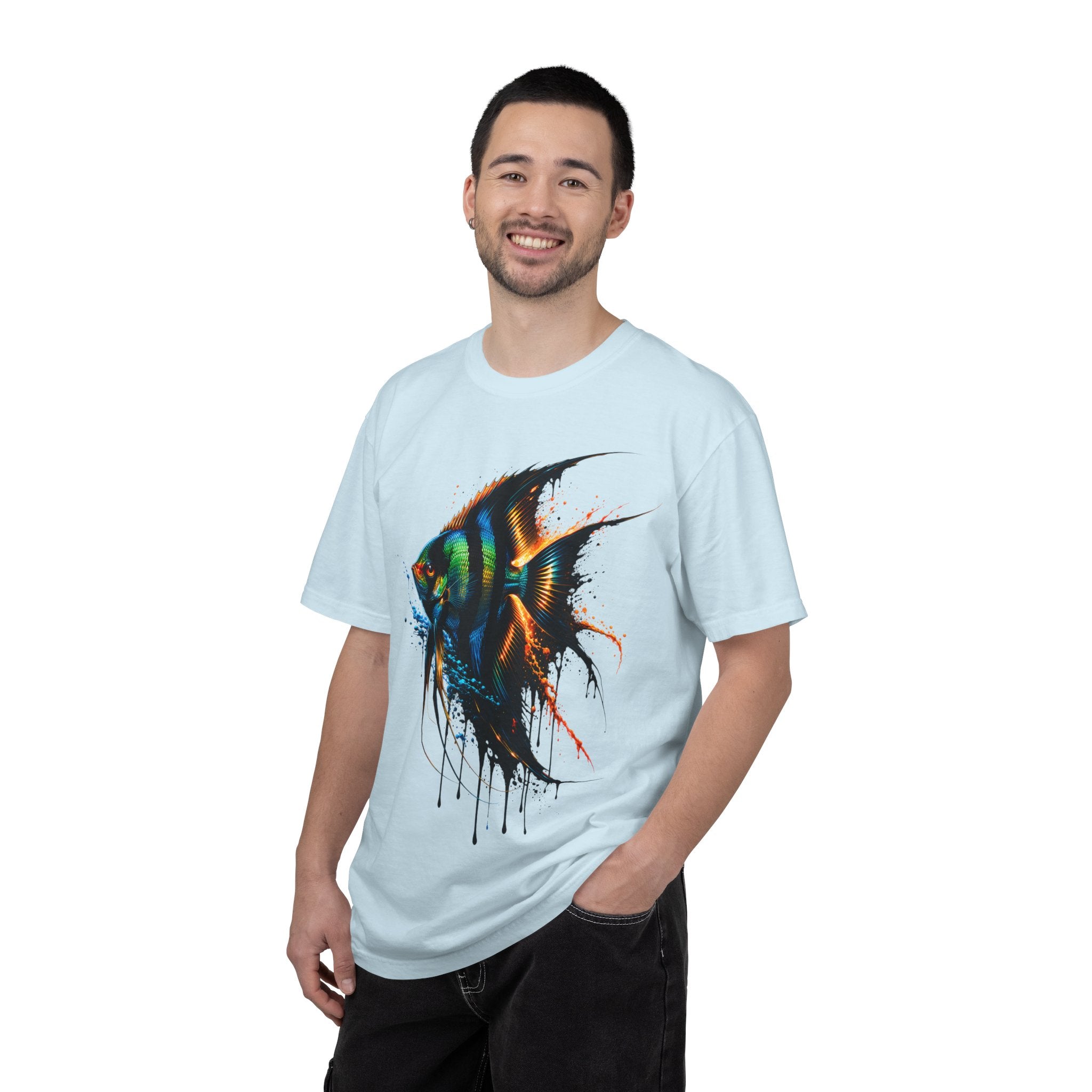 Vibrant Drip Angelfish Graphic Tee