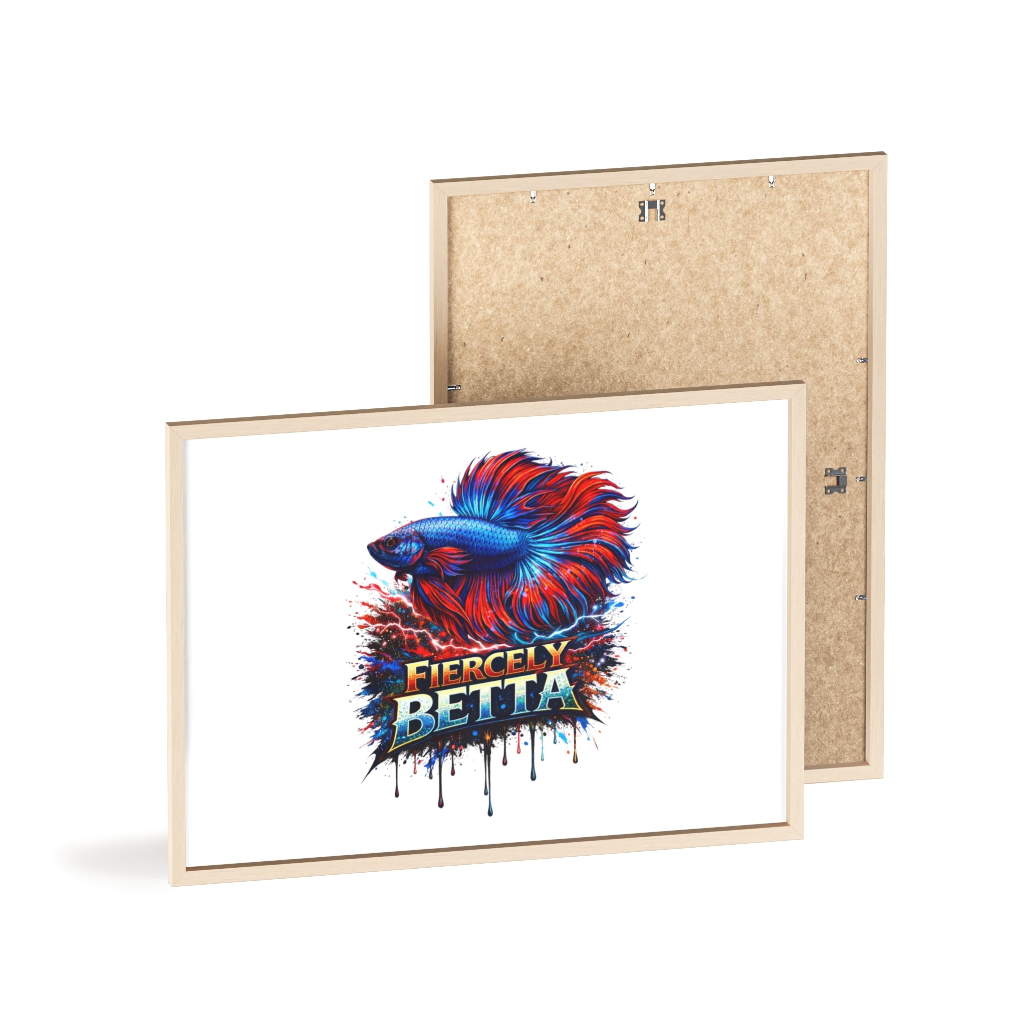 Fiercely Betta Framed Poster — Colorful Betta Fish Wall Art