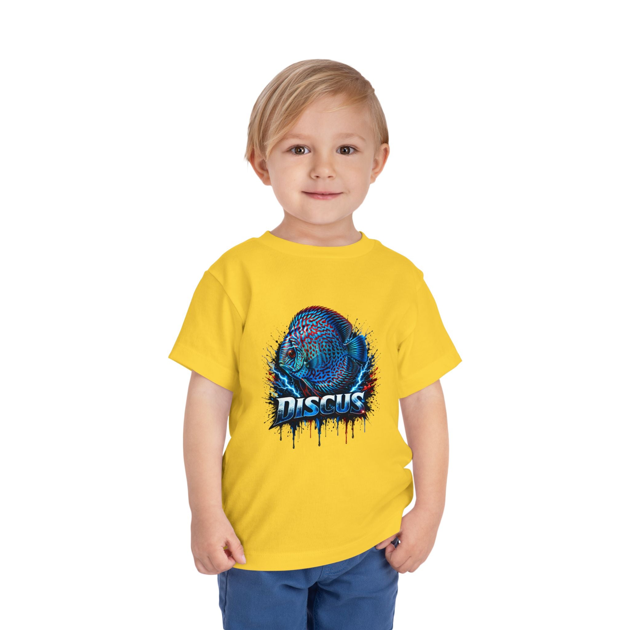 Toddler Tee - Colorful Discus Fish Graphic "Discus"
