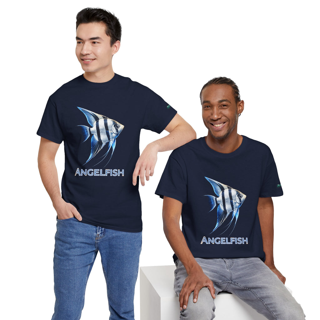 Angelfish Graphic Tee — Blue Tropical Fish Shirt