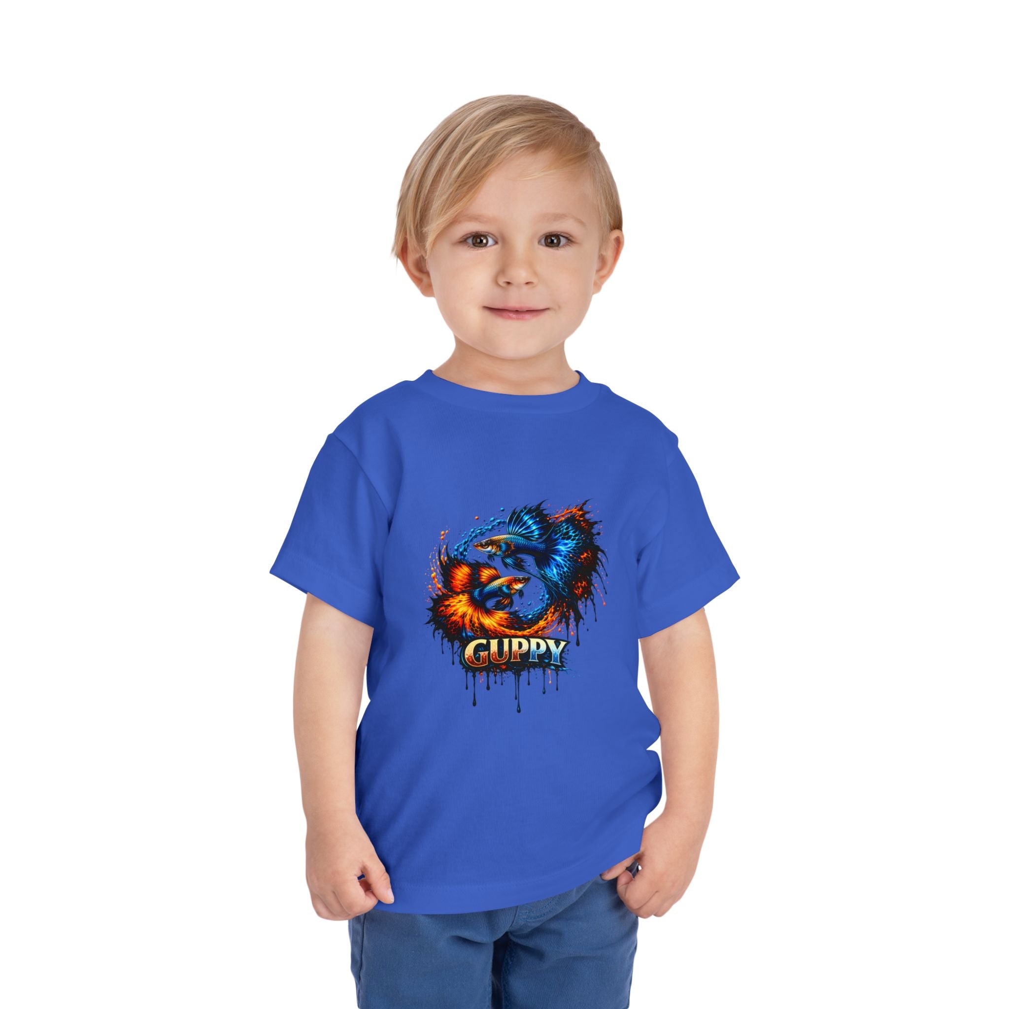 Fire & Ice Guppy – Toddler "Neon Flare" Premium Tee
