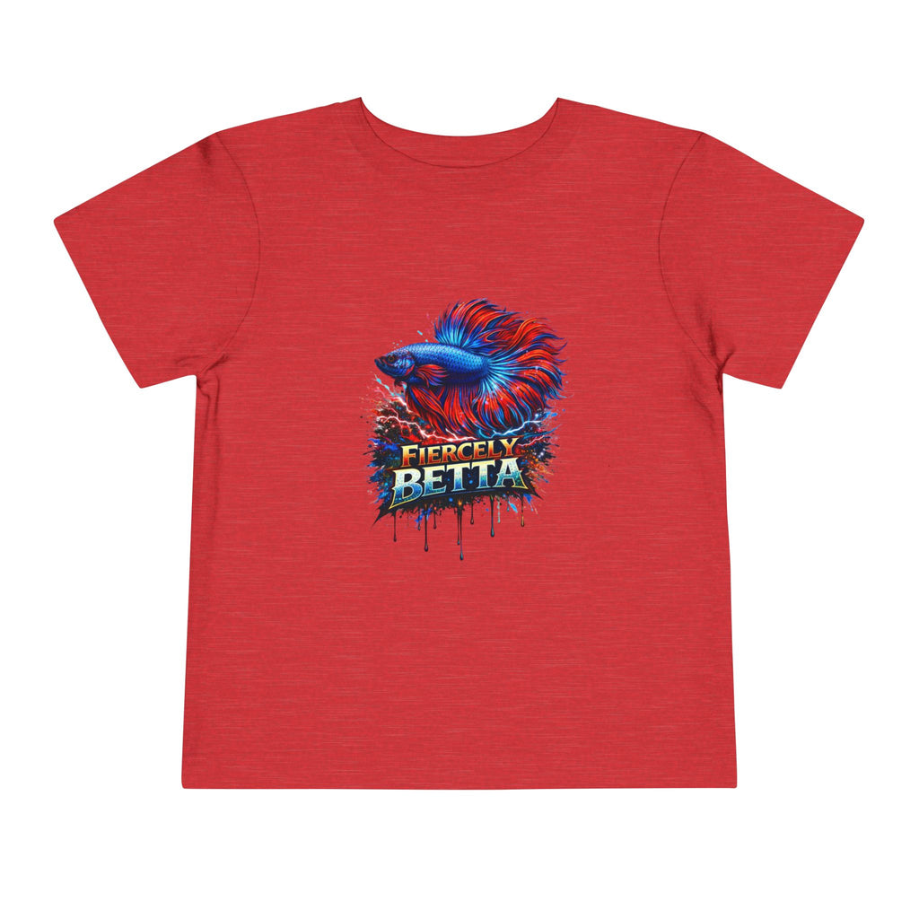 Toddler Tee - 'Fierce Betta' Colorful Betta Fish Graphic Shirt for Kids