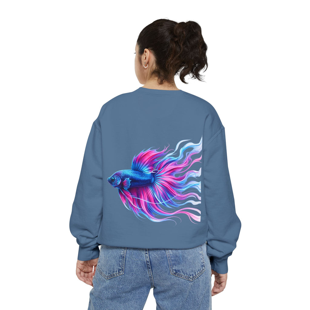 Betta Bliss Sweatshirt — Colorful Betta Fish Graphic Crewneck