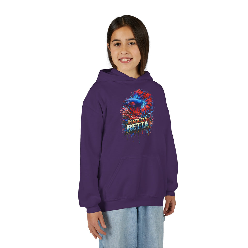 Fiercely Betta – Kids "Neon Flare" Fleece Hoodie
