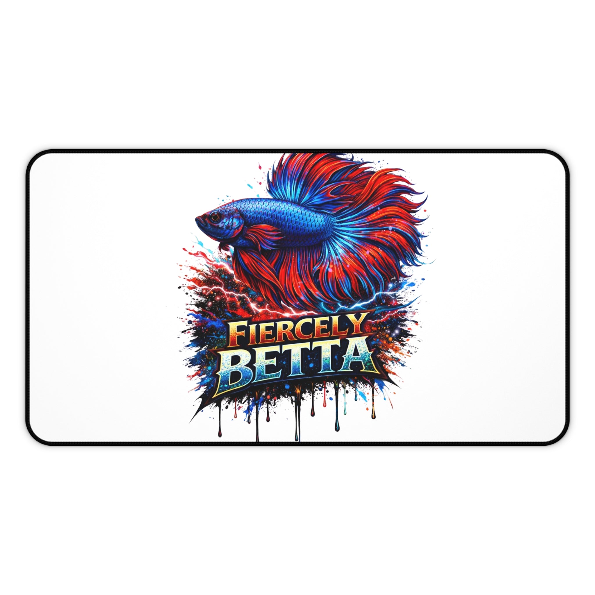 Betta Fish Desk Mat — 'Fiercely Betta' Colorful Aquarium Mouse Pad