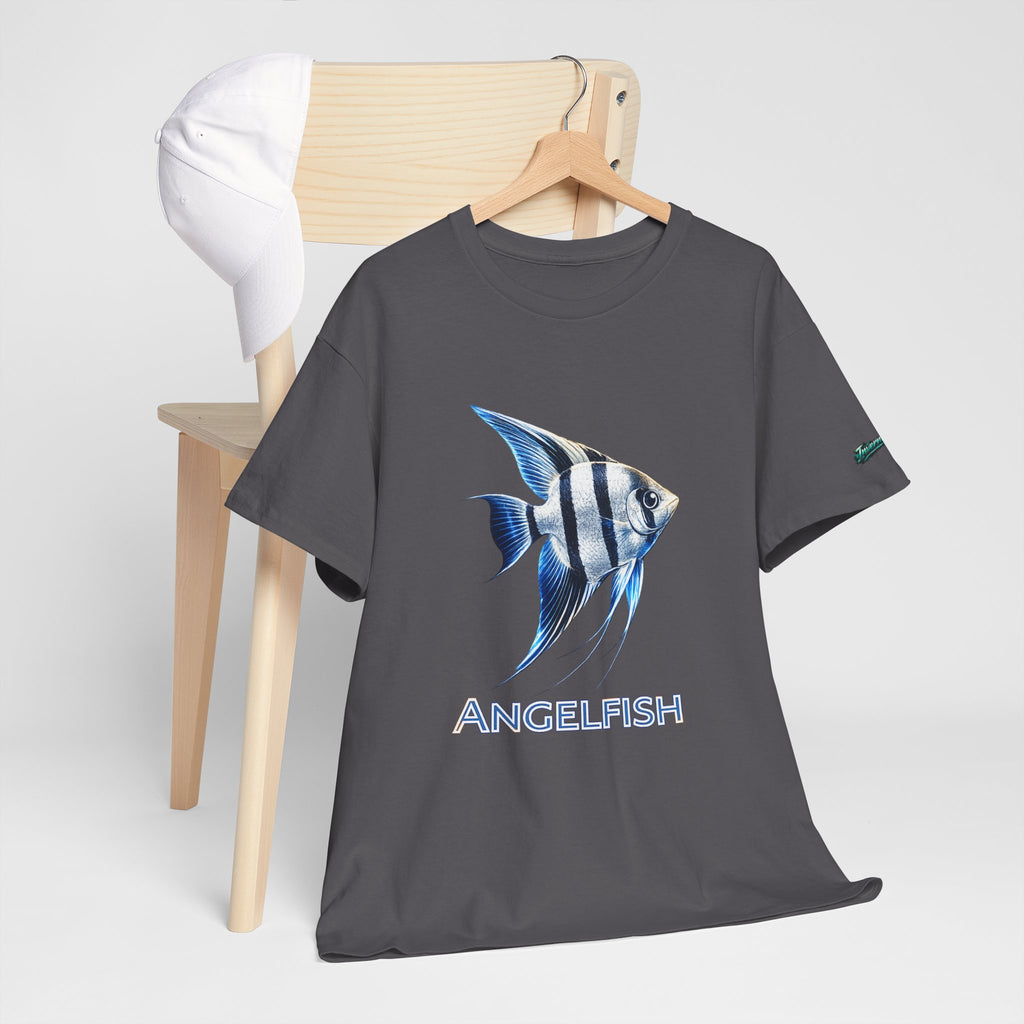 Angelfish Graphic Tee — Blue Tropical Fish Shirt