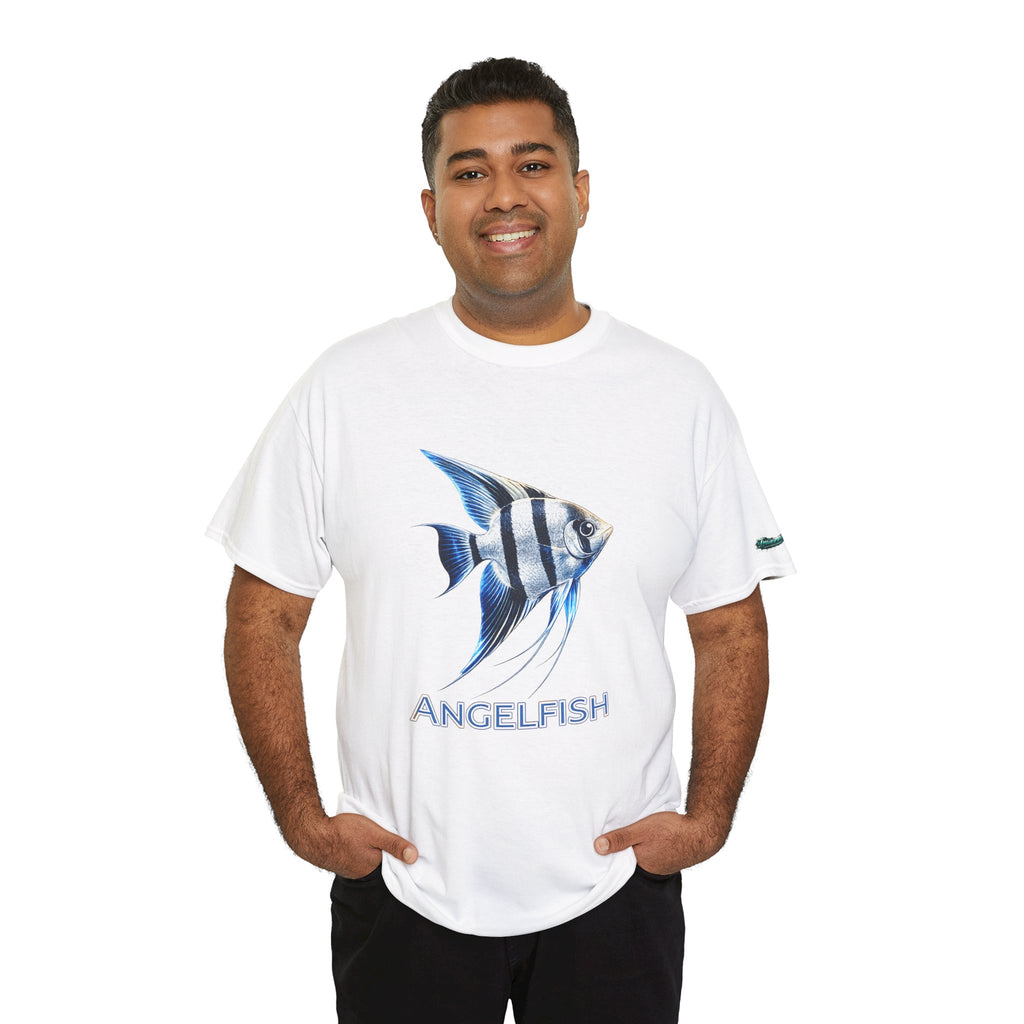 Angelfish Graphic Tee — Blue Tropical Fish Shirt
