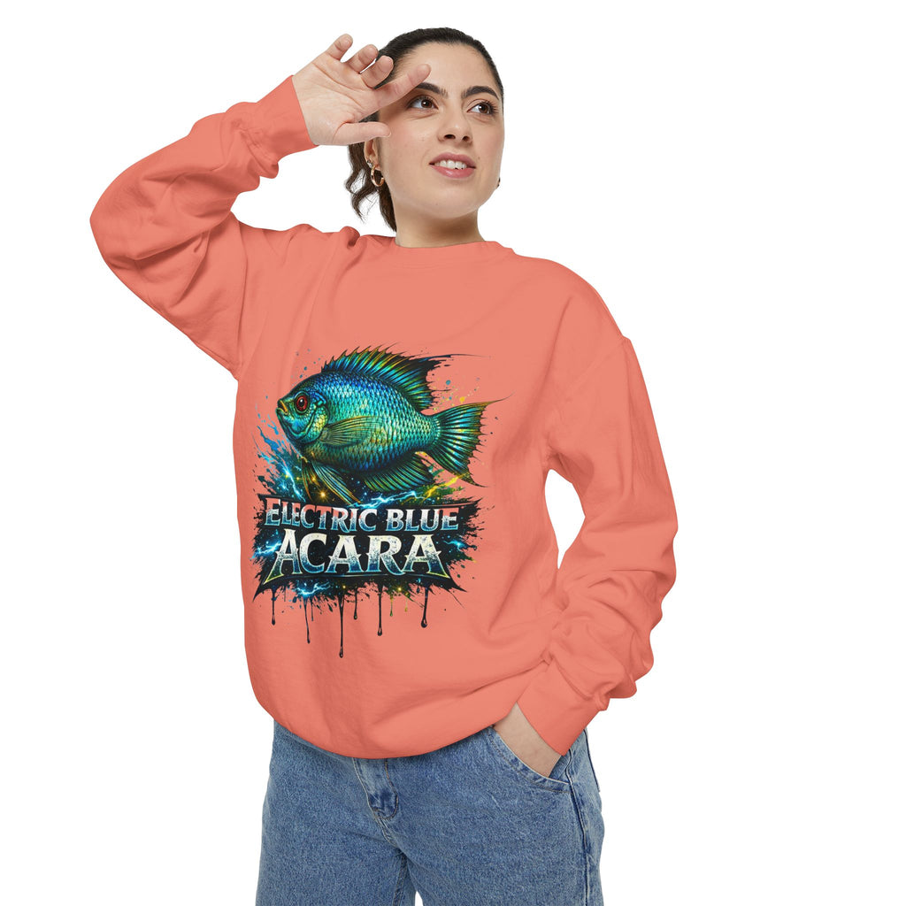 Electric Blue Acara – Garment-Dyed Premium Sweatshirt