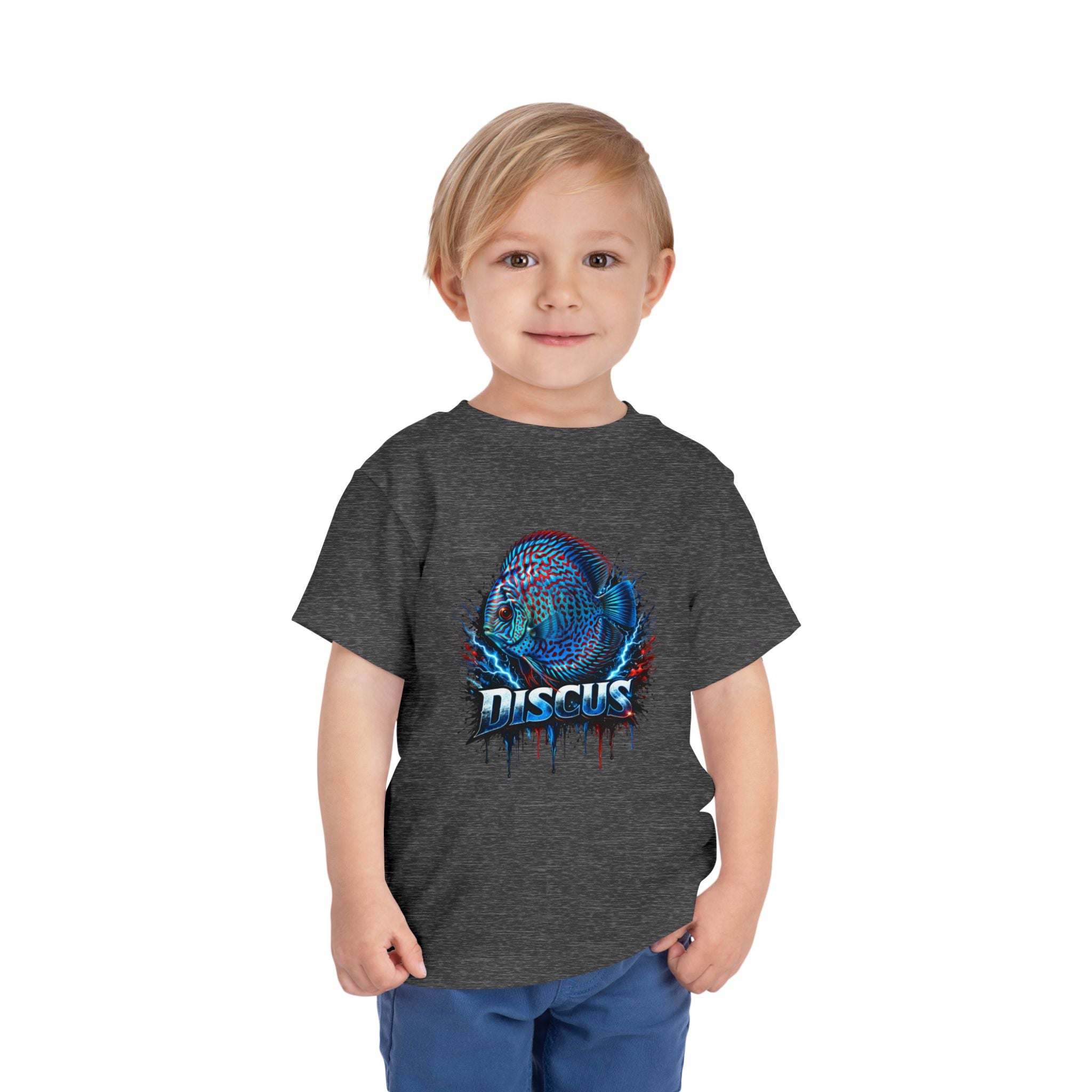 Toddler Tee - Colorful Discus Fish Graphic "Discus"