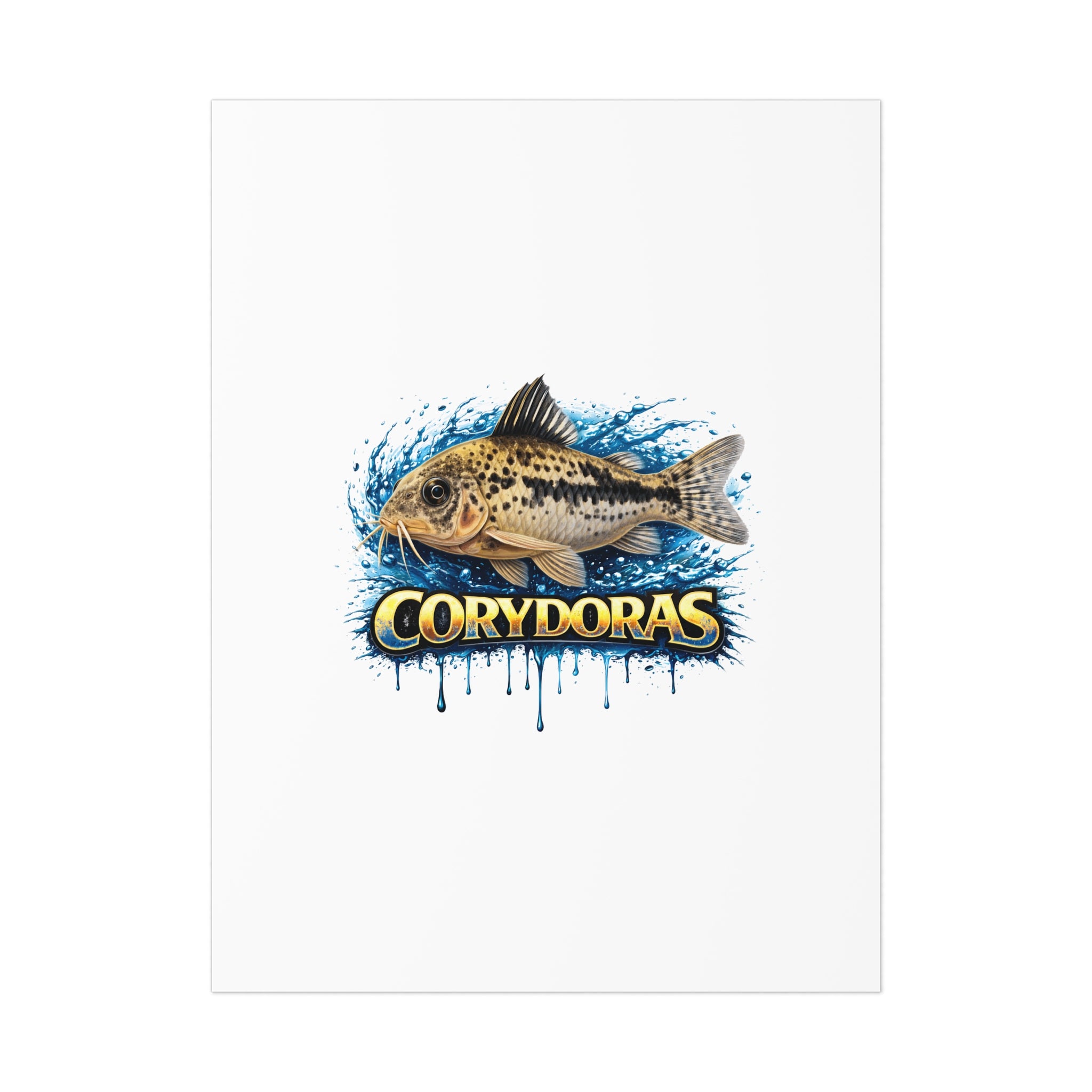 Corydoras Fish Poster — Freshwater Aquarium Art Print