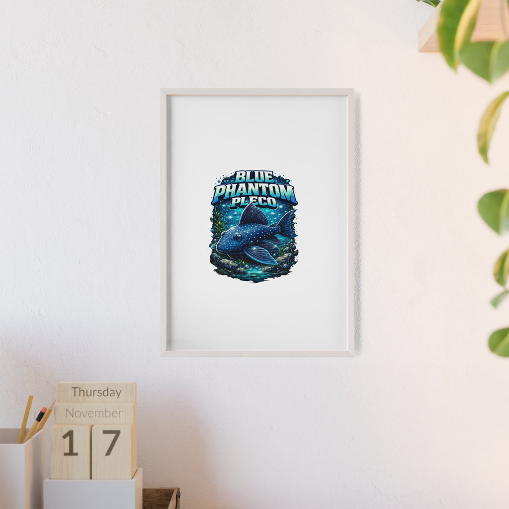 Blue Phantom Pleco Poster — Framed Aquarium Fish Wall Art