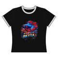 Fiercely Betta – Retro "Neon Flare" Cropped Ringer Tee