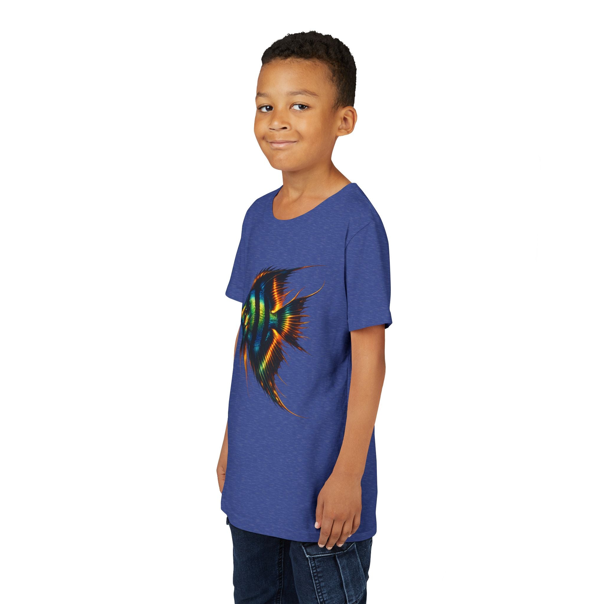 Angelfish Youth Tee – Colorful Aquarium Fish Graphic Shirt for Kids