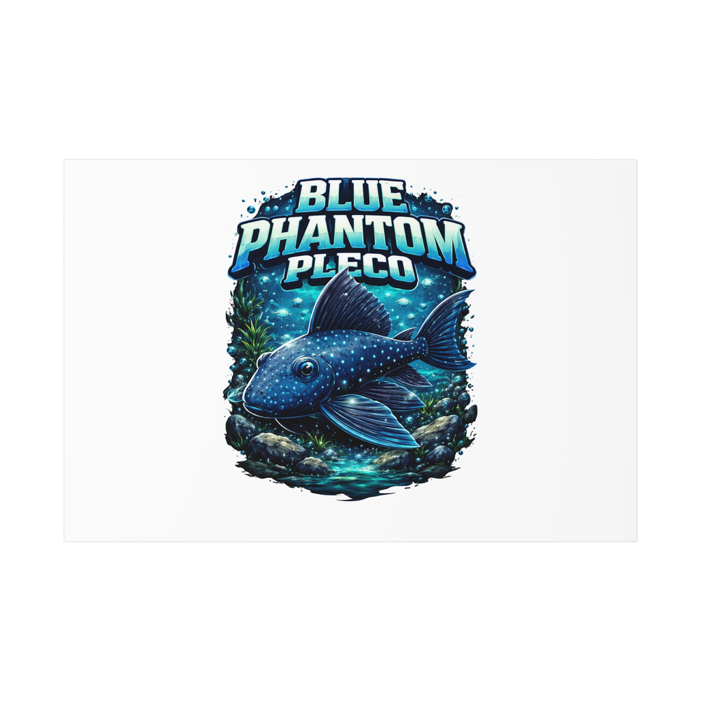 Blue Phantom Pleco L-128 – Premium Uncoated Matte Poster