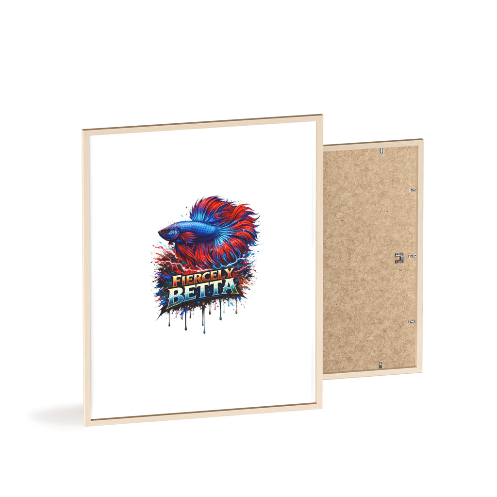 Fiercely Betta Framed Poster — Colorful Betta Fish Wall Art