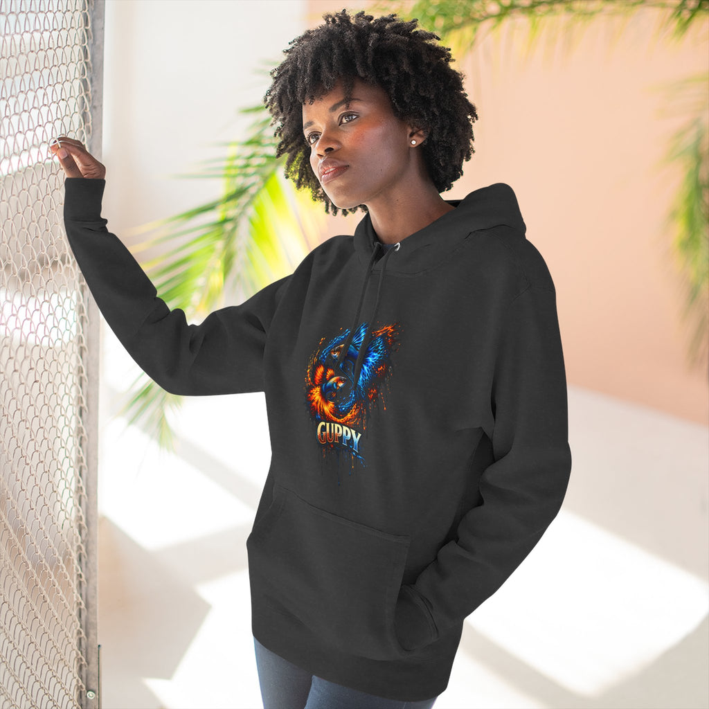 Fire & Ice Guppy – Premium Three-Panel Fleece Hoodie