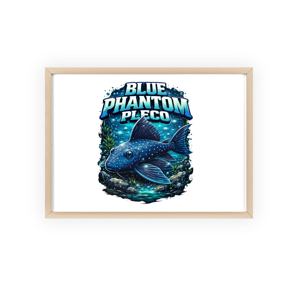 Blue Phantom Pleco Poster — Framed Aquarium Fish Wall Art