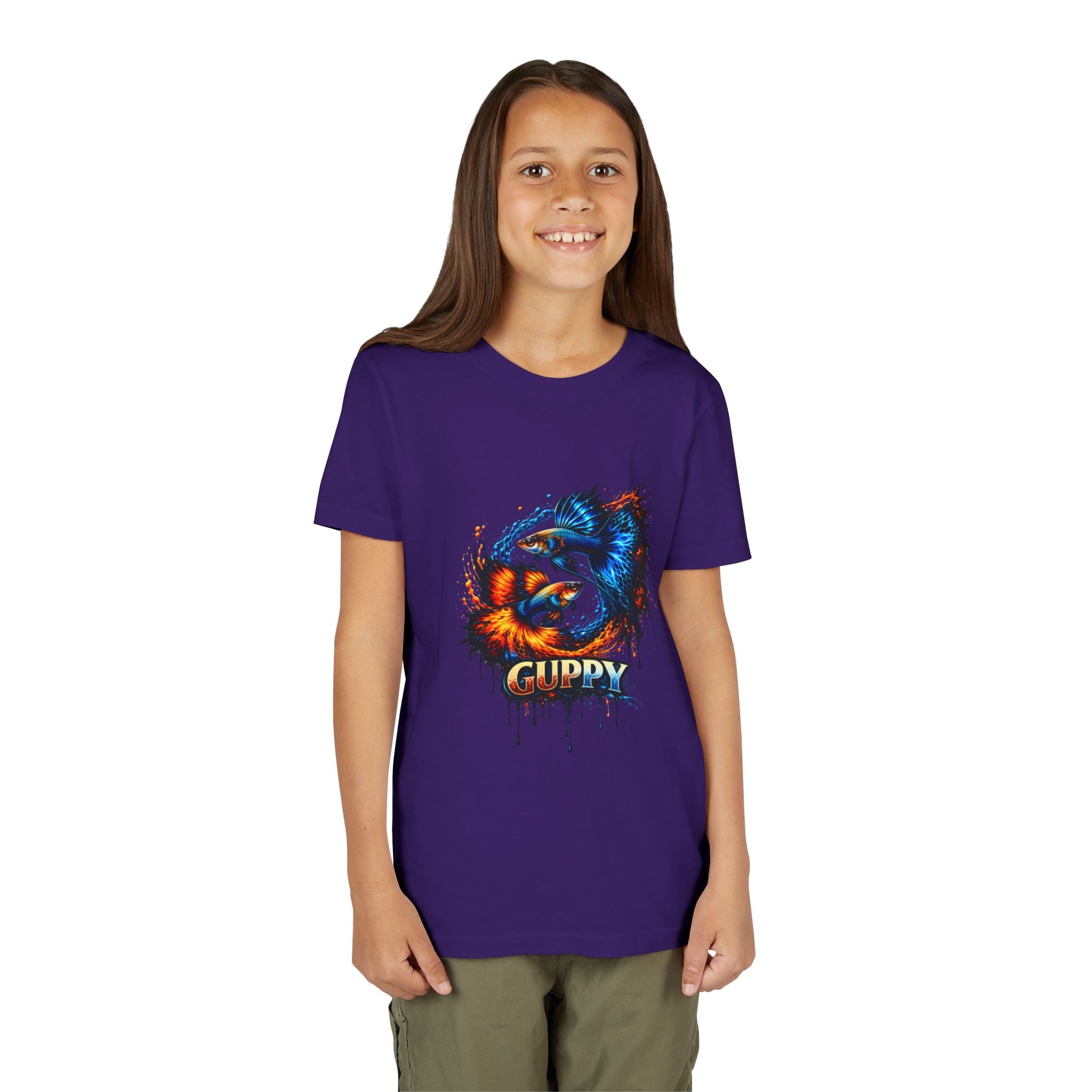Fire & Ice Guppy – Youth "Neon Flare" Premium Tee