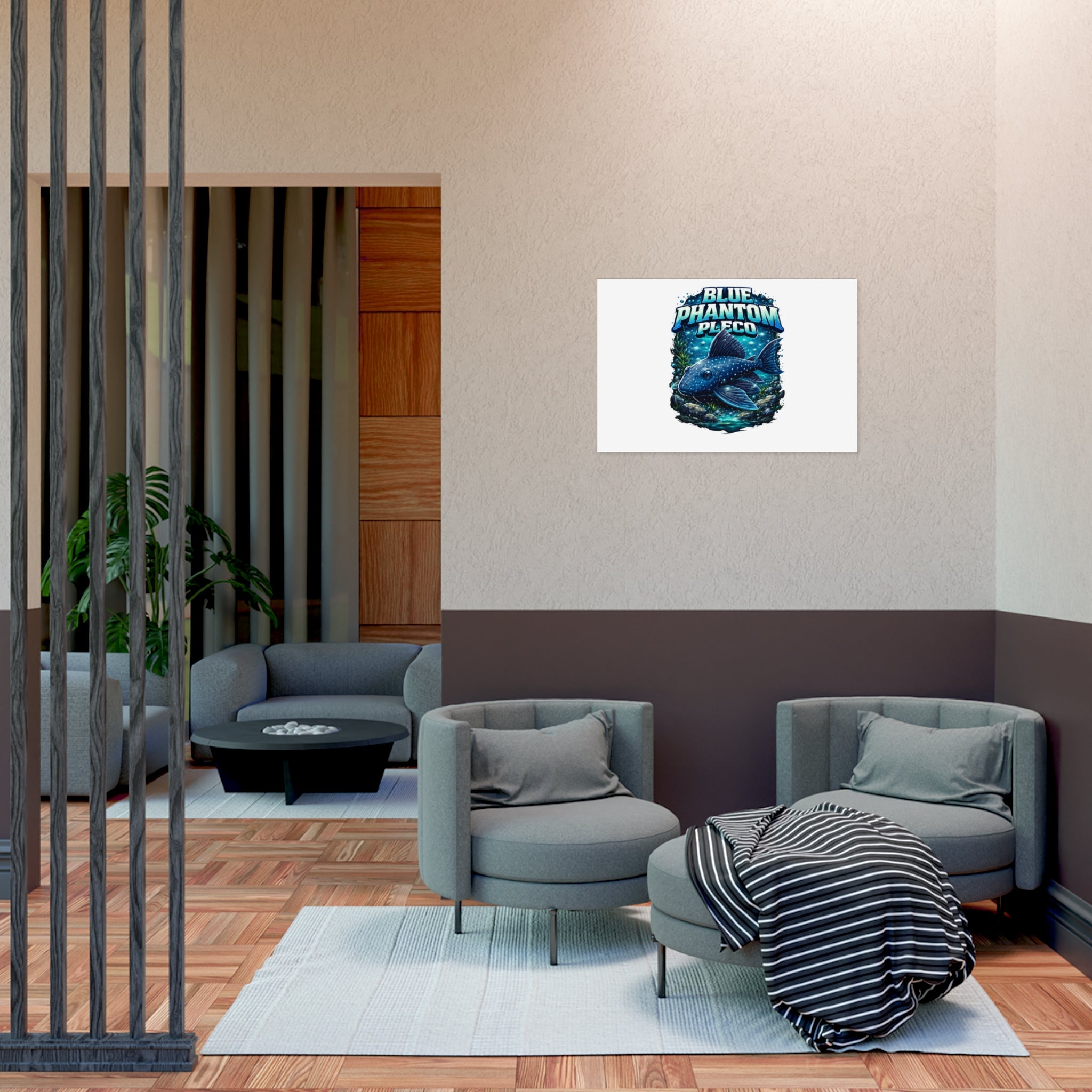 Blue Phantom Pleco L-128 – Premium Uncoated Matte Poster