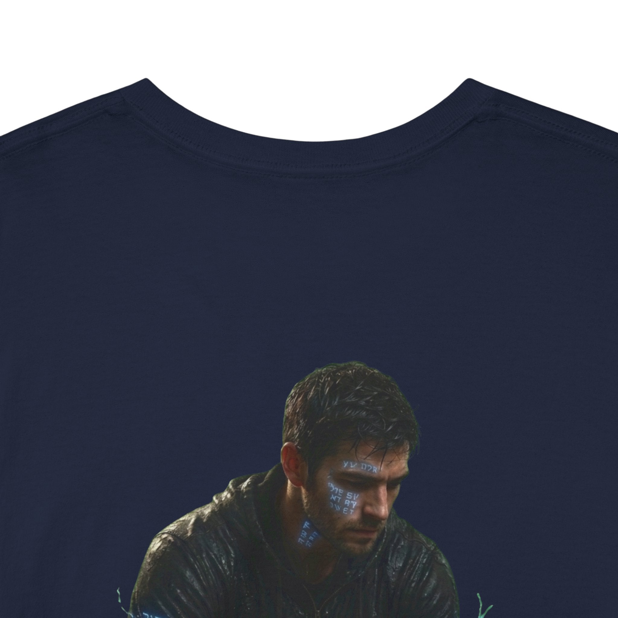 T-Shirt — Nature Warrior Graphic Tee with Man and Dog Illustration