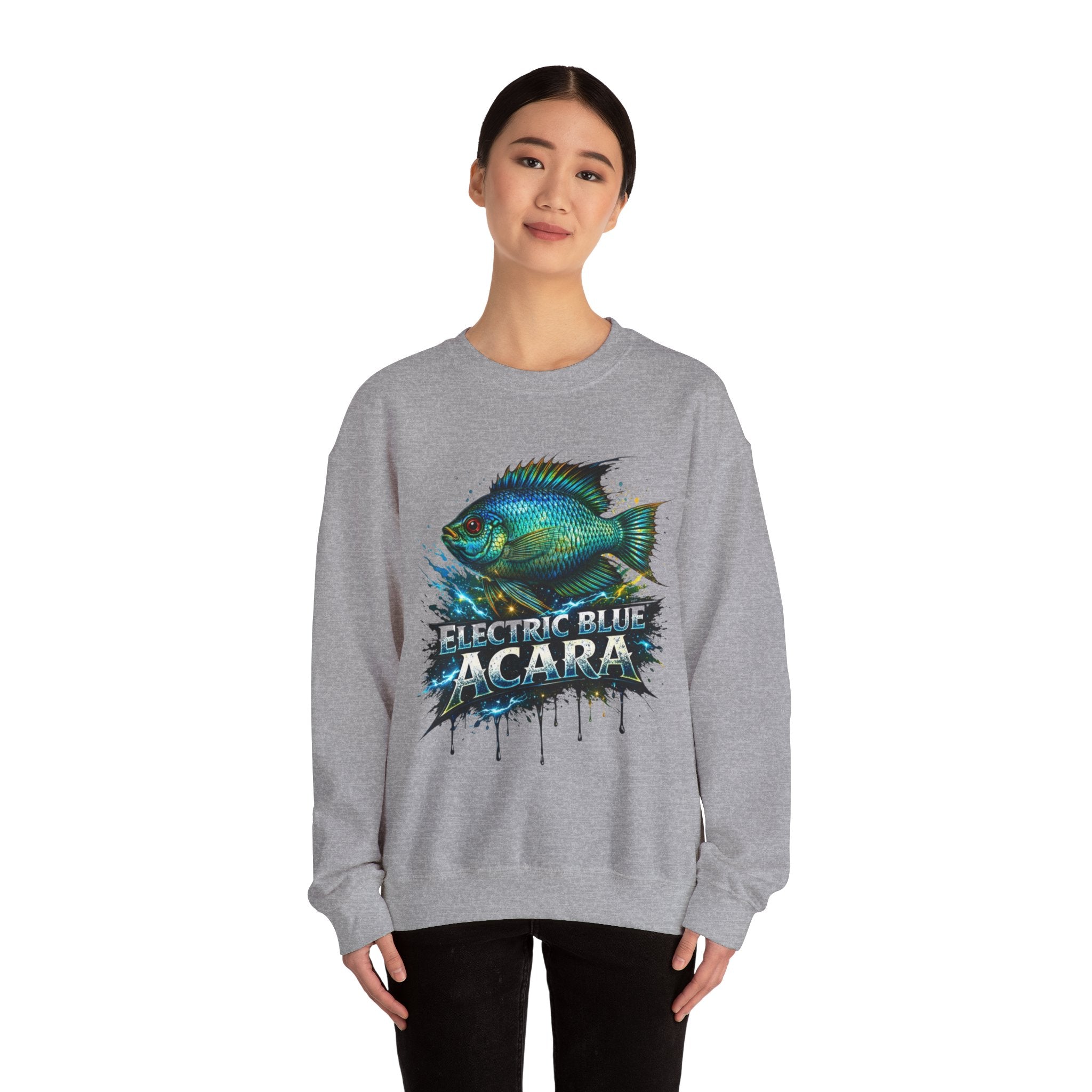 Electric Blue Acara – Heavy Blend™ Crewneck Sweatshirt