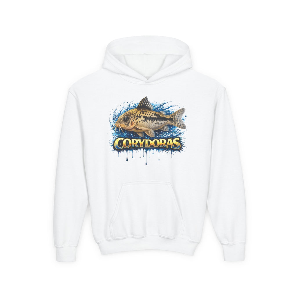 Corydoras Fish Youth Hoodie — Colorful Aquarium Catfish Design