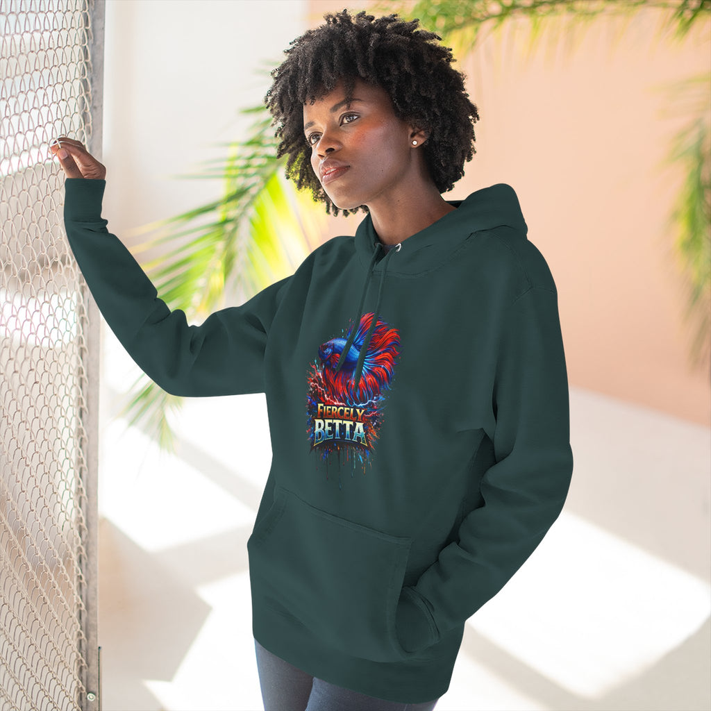 Fiercely Betta – Premium "Neon Flare" 3-End Fleece Hoodie