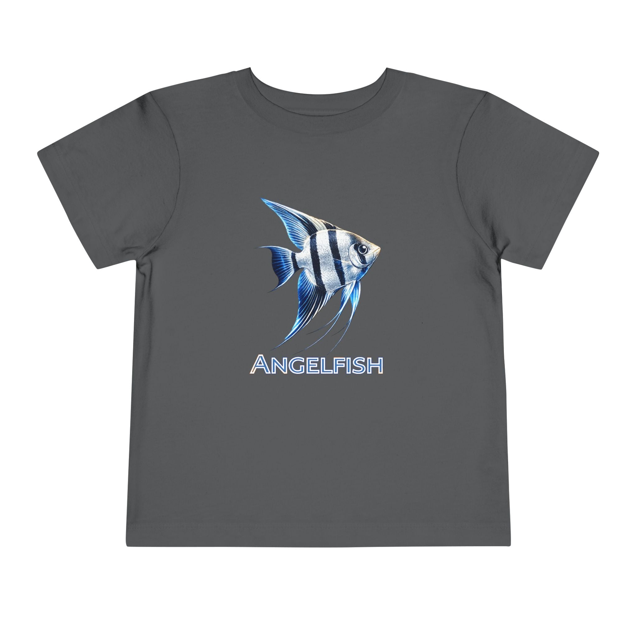 Angelfish Toddler Tee – Blue Aquarium Fish Graphic Shirt