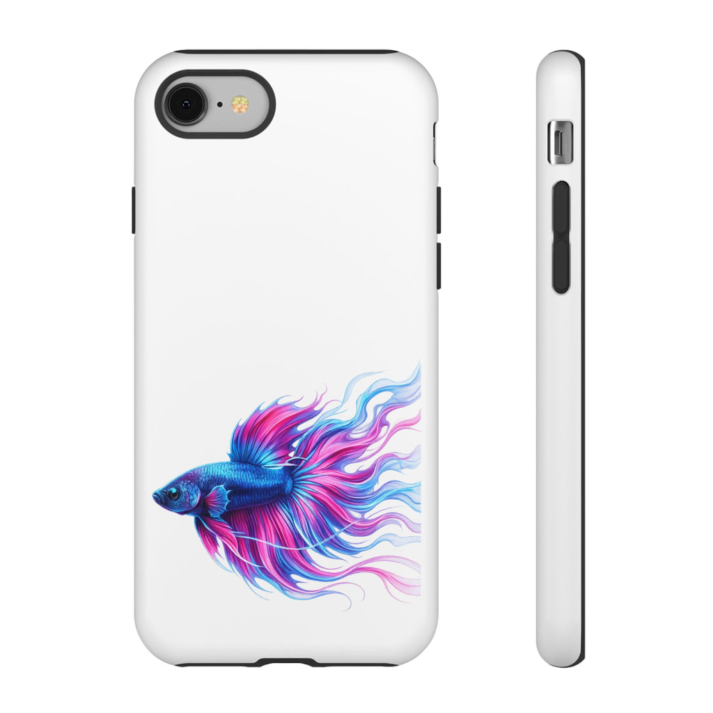 Betta Fish Tough Phone Case — Colorful Watercolor Fish Protective Cover