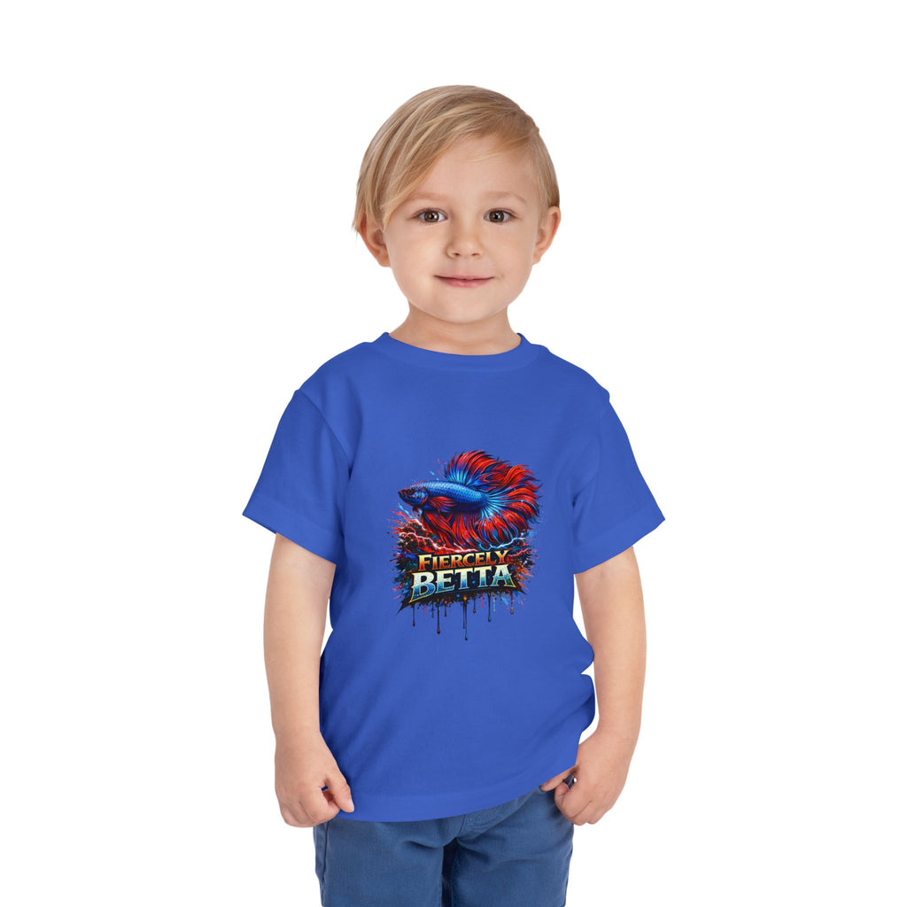 Toddler Tee - 'Fierce Betta' Colorful Betta Fish Graphic Shirt for Kids