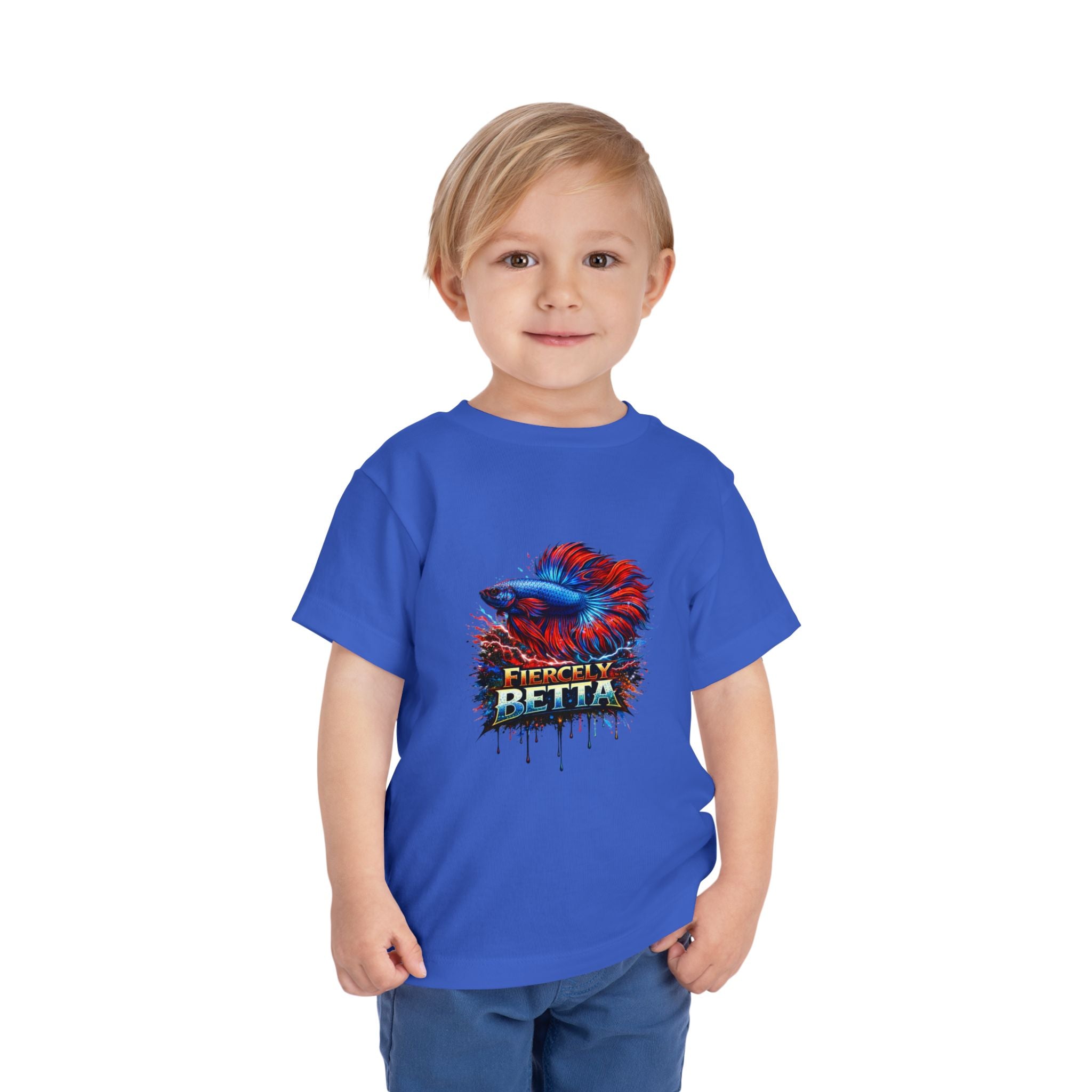 Toddler Tee - 'Fierce Betta' Colorful Betta Fish Graphic Shirt for Kids