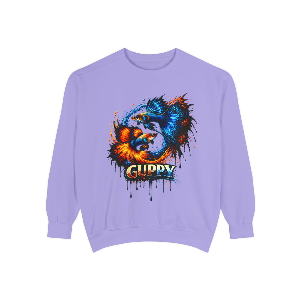 Fire & Ice Guppy – Premium "Neon Flare" Garment-Dyed Sweatshirt
