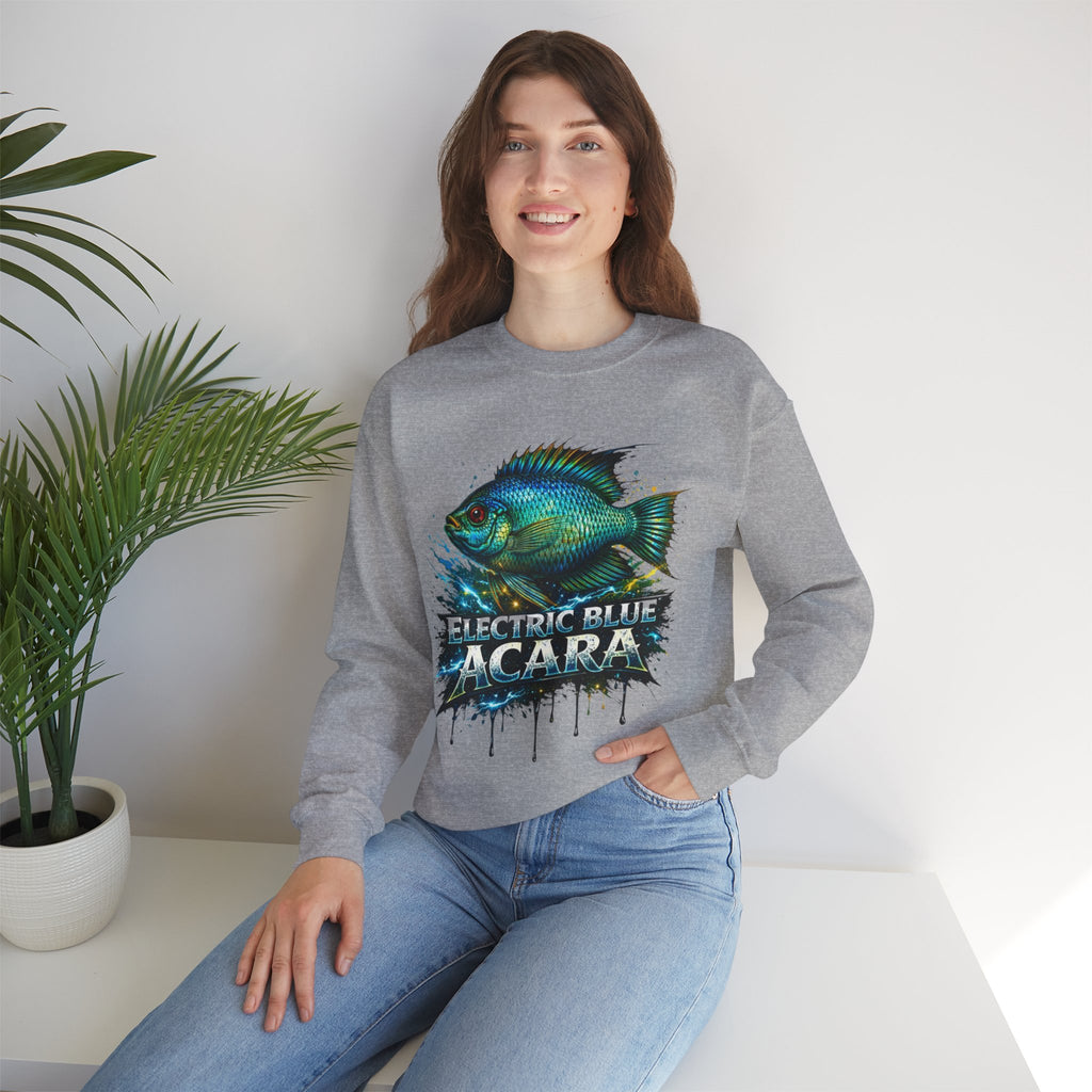 Electric Blue Acara – Heavy Blend™ Crewneck Sweatshirt