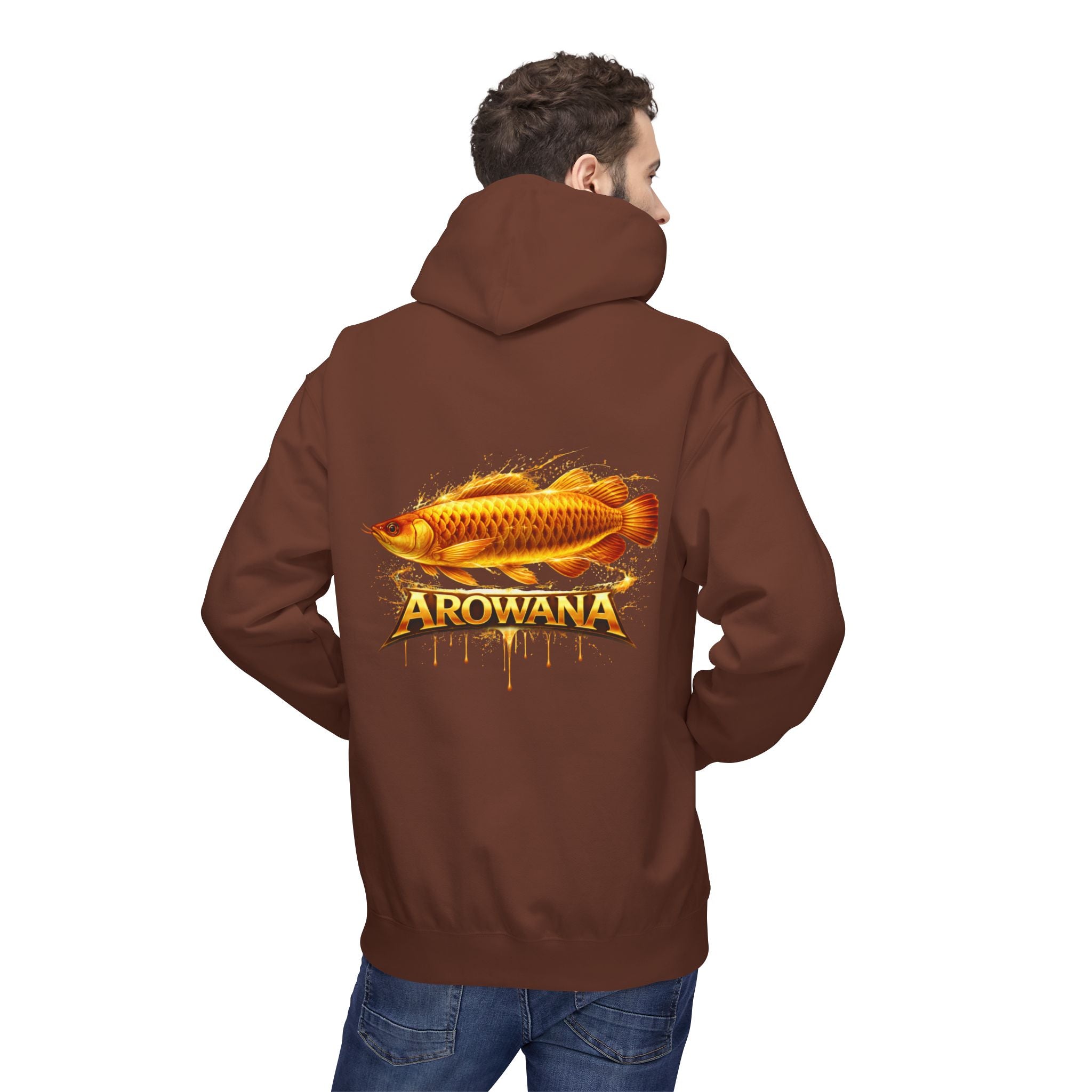 Arowana Fish Graphic Hoodie – Golden Arowana Design