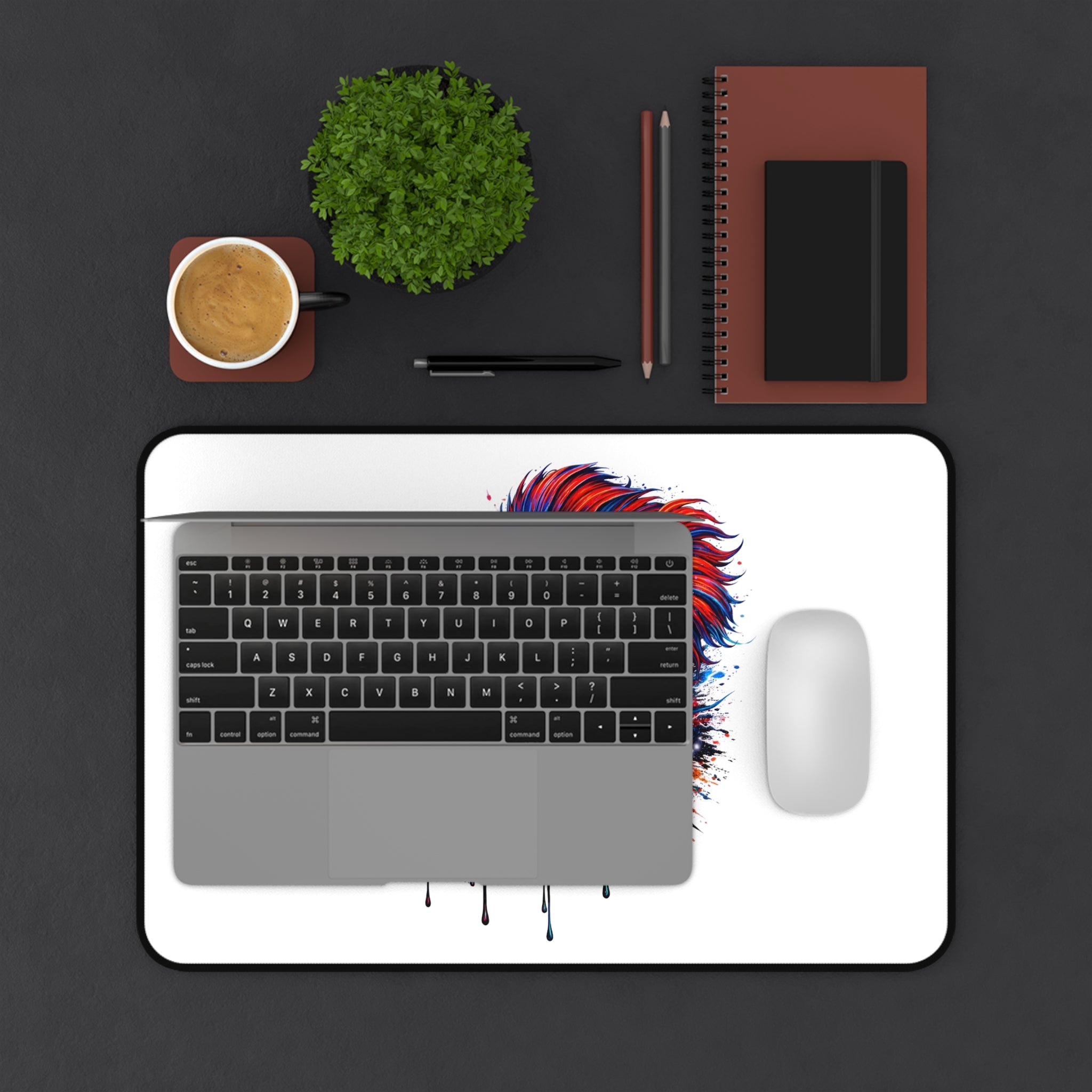 Betta Fish Desk Mat — 'Fiercely Betta' Colorful Aquarium Mouse Pad