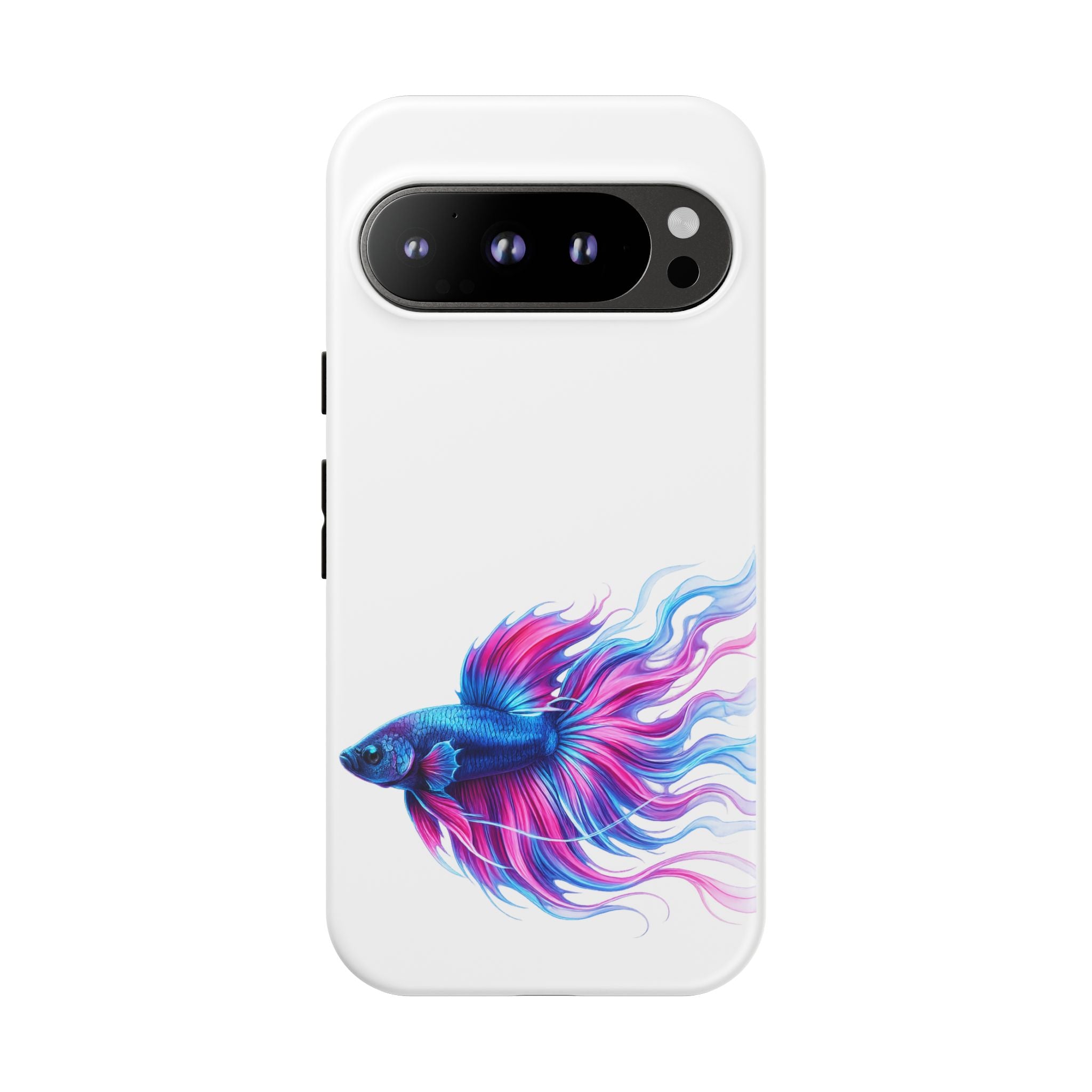 Betta Fish Tough Phone Case — Colorful Watercolor Fish Protective Cover